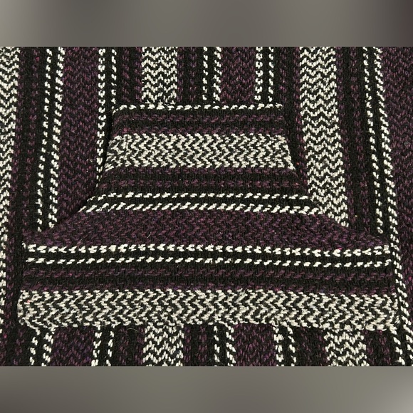 Baja Joe Mens M Purple White Gray Pullover Beach Hippie Hoodie Boho Well Loved - Picture 6 of 8